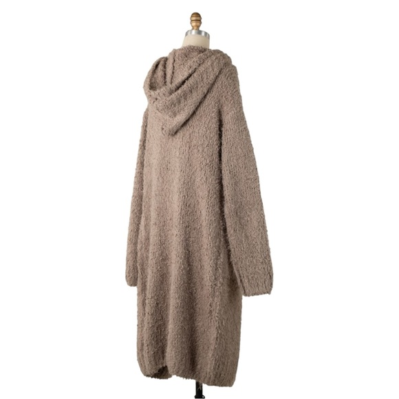 Miracle NWT Cozy Black Hooded Women Cardigan Sweater with Front Pockets - Picture 2 of 8